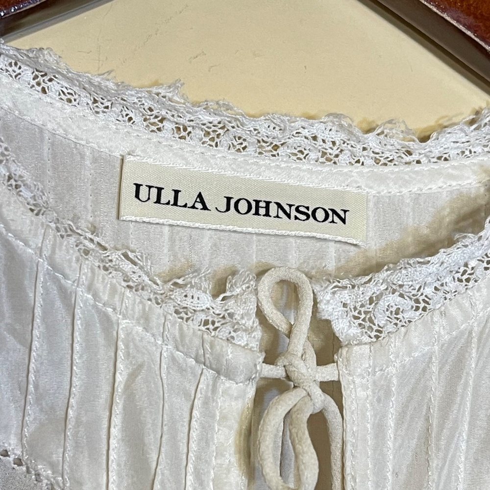 Ulla Johnson White Ruffled Top - image 4